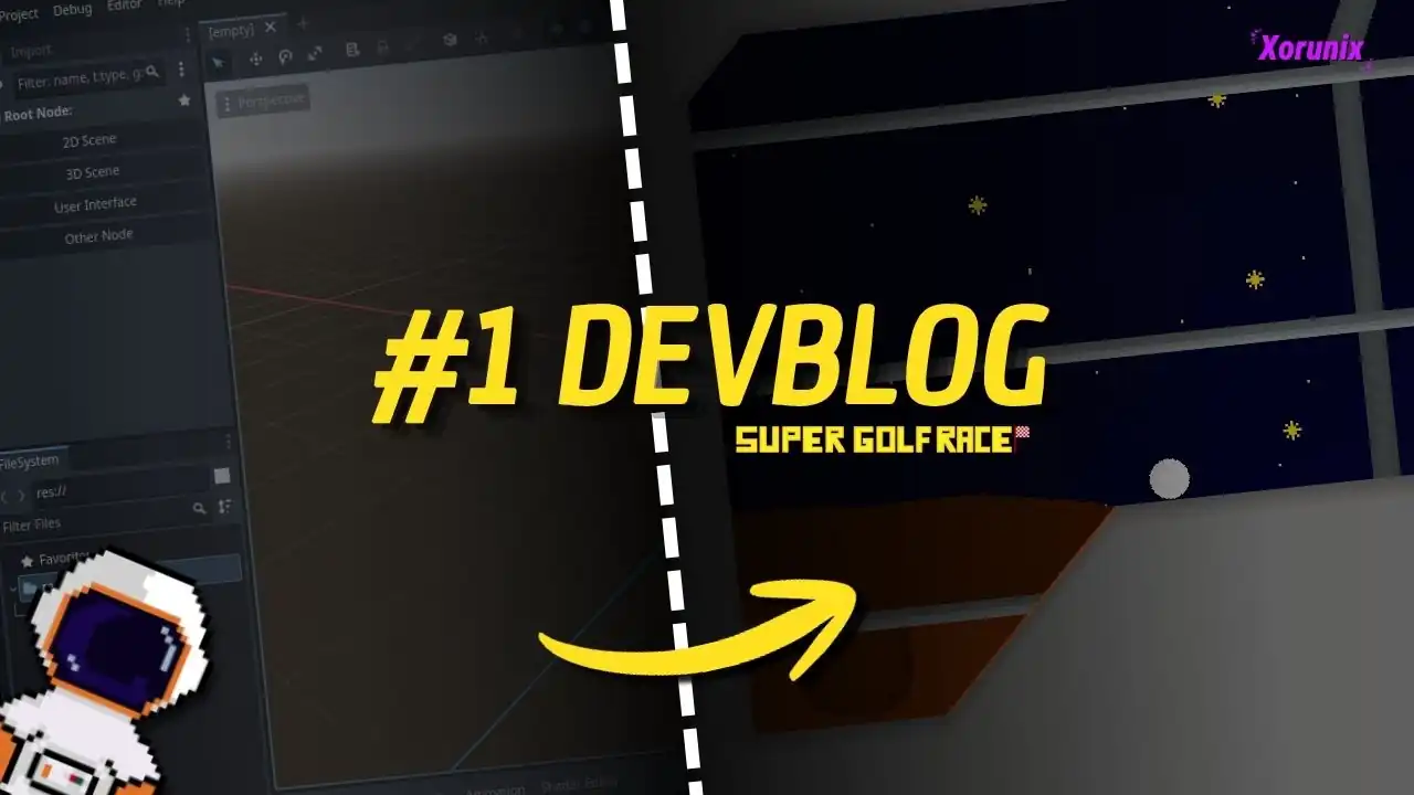 Development progress update video for Super Golf Race April 2026